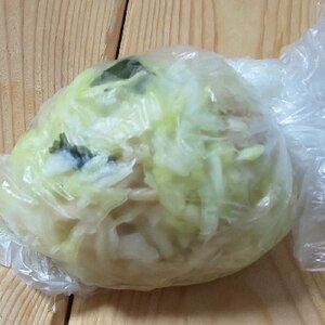 ポリ袋で！キャベツと切り干し大根の酢の物